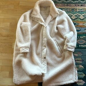 Athleta Cozy Sherpa Long Jacket size 1X